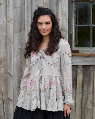 SanDahlia Blusen & Tunika Ewa i Walla Blouse Cindy Embroidered Voile 44940 AW23 Original