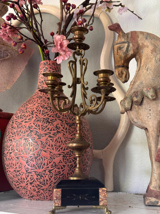 SanDahlia kandelaar Vintage 5 armige kandelaar