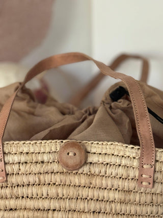 SanDahlia mand Boodschappenmand / Strandtas beige