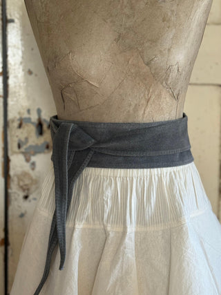 SanDahlia Riem Stijlvolle Wikkelriem van suede grijs