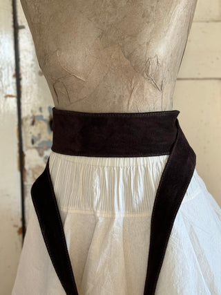 SanDahlia Riem Stijlvolle Wikkelriem van suede bruin