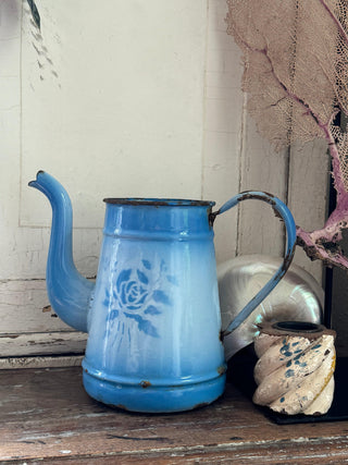 SanDahlia emaille Oude franse emaille kan blauw