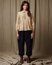 SanDahlia Blusen & Tunika Ewa i Walla Blouse Jana Dot Voile 44873 AW22 Beige