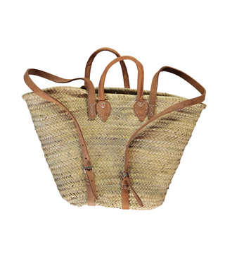 Melecraft Rugzak met rietje, Strandrugzak, Straw strandrugzak: Donkerbruin Rugzak met rietje, Strandrugzak, Straw strandrugzak: Donkerbruin