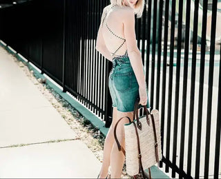 Melecraft Rugzak met rieten - Strandtas van stro met leren riem: Natuurlijk Rugzak met rieten - Strandtas van stro met leren riem: Natuurlijk