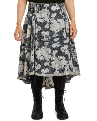 SanDahlia Röcke One Size Ewa i Walla Rok Flower Cotton Black 22116 AW21 Original