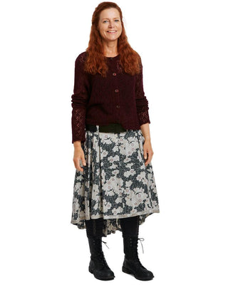 SanDahlia Röcke One Size Ewa i Walla Rok Flower Cotton Black 22116 AW21 Original