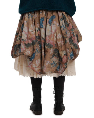 SanDahlia Röcke One Size Ewa i Walla Rok Flower Cotton Brown 22120 AW21 Original