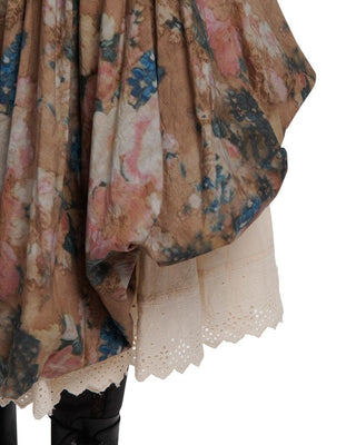 SanDahlia Röcke One Size Ewa i Walla Rok Flower Cotton Brown 22120 AW21 Original