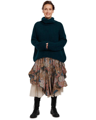 SanDahlia Röcke One Size Ewa i Walla Rok Flower Cotton Brown 22120 AW21 Original