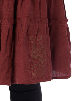 SanDahlia Röcke One Size Ewa i Walla Rok Linen 22125 AW21 Maroon
