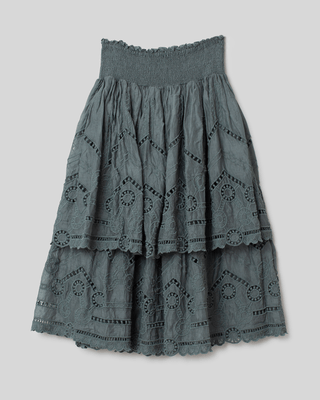 SanDahlia Röcke One Size Ewa i Walla Rok Octavia Embroidered Organdie 22157 AW22 Pine green