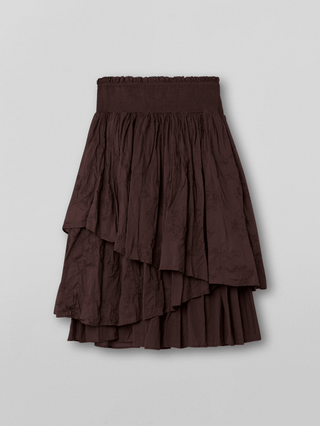 SanDahlia Röcke One Size Ewa i Walla Rok Rosa Embroidered Voile 22160 AW22 Burgundy