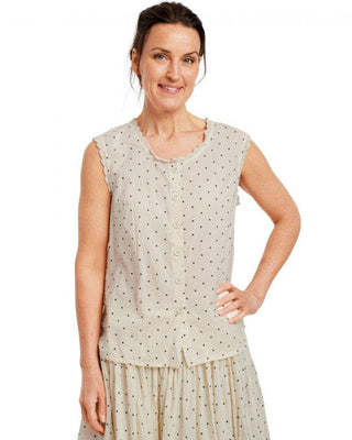 SanDahlia Blusen & Tunika Ewa i Walla Blouse Checks & Dots 33307 SS21 Dot Vintage Black