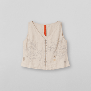 SanDahlia Shirts & Tops Ewa i Walla Vest / Top Dalia Linen 33341 AW22 Ivory