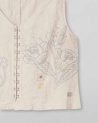 SanDahlia Shirts & Tops Ewa i Walla Vest / Top Dalia Linen 33341 AW22 Ivory