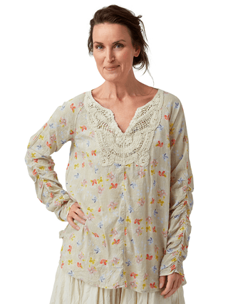 SanDahlia Shirts & Tops Ewa i Walla Blouse Voile 44821 SS22 Yellow Flower