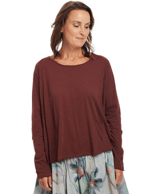 SanDahlia Shirts & Tops Ewa i Walla Shirt Jersey 44804 AW21 Maroon