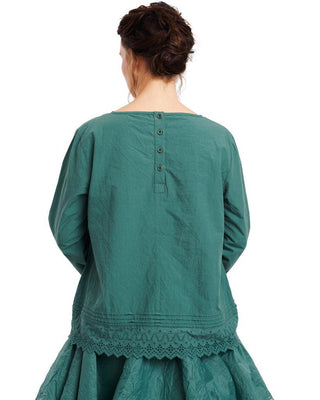 SanDahlia Blusen & Tunika Ewa i Walla Blouse Shirt Cotton 44815 AW21 Jade