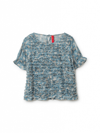 SanDahlia Shirts & Tops Ewa i Walla Blouse Voile 44817 SS22 Blue Flower