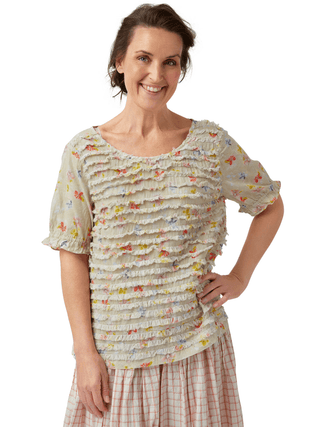 SanDahlia Shirts & Tops Ewa i Walla Blouse Voile 44817 SS22 Yellow Flower