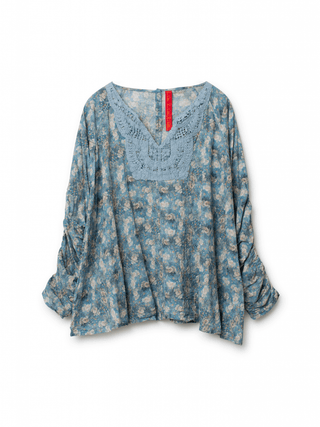 SanDahlia Shirts & Tops Ewa i Walla Blouse Voile 44821 SS22 Blue Flower