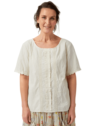 SanDahlia Shirts & Tops Ewa i Walla Blouse Cotton 44824 SS22 Sand