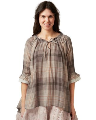 SanDahlia Shirts & Tops Ewa i Walla Blouse Checked Voile 44830 SS22 Original