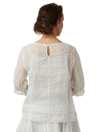 SanDahlia Shirts & Tops Ewa i Walla Blouse Dot Organdie 44833 SS22 Original
