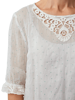 SanDahlia Shirts & Tops Ewa i Walla Blouse Dot Organdie 44833 SS22 Original