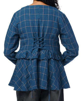 SanDahlia Shirts & Tops Ewa i Walla Blouse / Jas Original 44849 AW21 Checked Linen