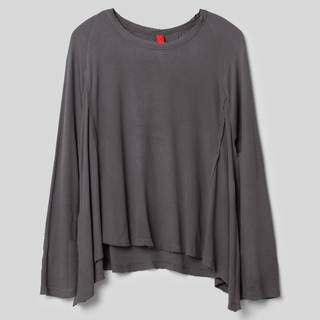 SanDahlia Blusen & Tunika Ewa i Walla Shirt Sivi Waffle Jersey 44865 AW22 Grey