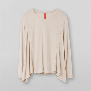 SanDahlia Blusen & Tunika Ewa i Walla Shirt Sivi Waffle Jersey 44865 AW22 Ivory