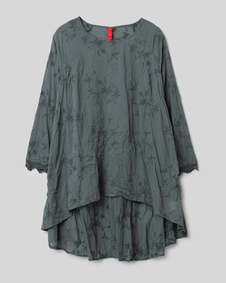 SanDahlia Shirts & Tops Ewa i Walla Blouse Rut Embroidered Voile 44871 AW22 Pine green