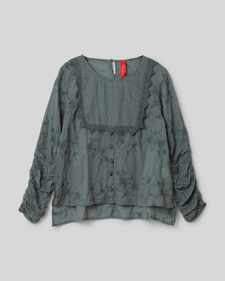 SanDahlia Shirts & Tops Ewa i Walla Blouse Mabel Embroidered Voile 44872 AW22 Pine green
