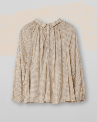 SanDahlia Blusen & Tunika Ewa i Walla Blouse Jana Dot Voile 44873 AW22 Beige
