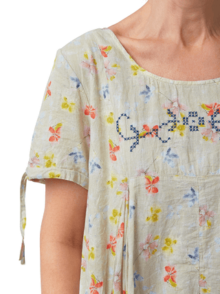 SanDahlia Kleider Ewa i Walla Jurk Voile 55736  SS22 Yellow Flower