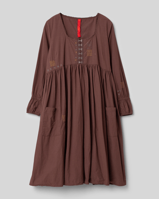 SanDahlia Kleider Ewa i Walla Jurk Myra Cotton 55758 AW22 Burgundy