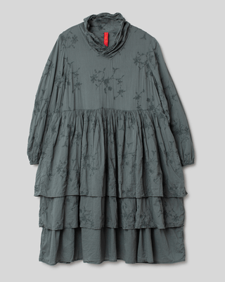 SanDahlia Kleider Ewa i Walla Jurk Petra Embroidered Voile 55767 AW22 Pine green