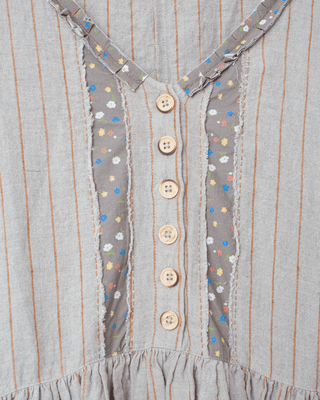 SanDahlia Kleider Ewa i Walla Jurk Bianca Pin Stripe Linen 55785 SS23 Original