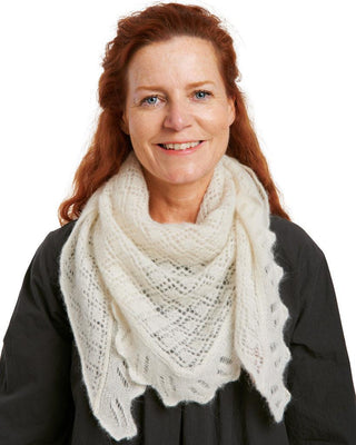 SanDahlia Accessoires Ewa i Walla Sjaal Knitted Alpaca 77523 AW21 Aubergine