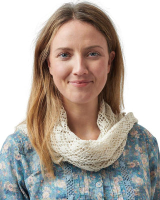 SanDahlia Accessoires Ewa i Walla Sjaal Knitted Cotton 77532 SS22 Cream
