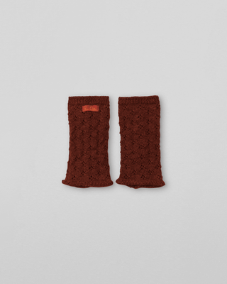 SanDahlia Accessoires Ewa i Walla Polswarmers Herta Knitted Alpaca 77545 AW22 Rust