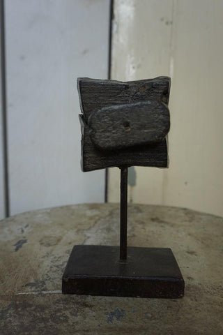 SanDahlia beelden Houten textiel stempel op standaard