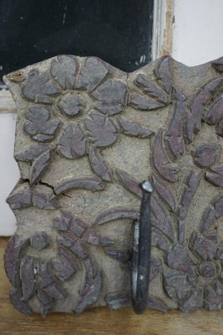 SanDahlia haken Houten textiel stempel met haak