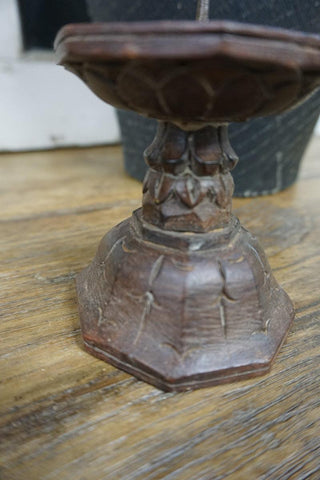 SanDahlia kandelaar houten kandelaar met ornament