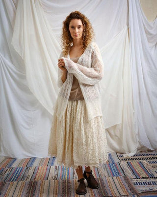 SanDahlia Shirts & Tops Ewa i Walla Vest Fideli Knitted Alpaca 44917 SS23 Cream