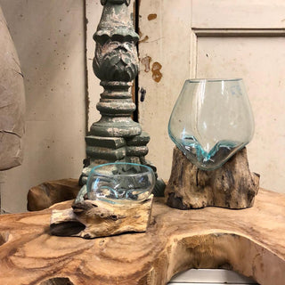 SanDahlia vazen potten & mandjes Vaas op hout klein