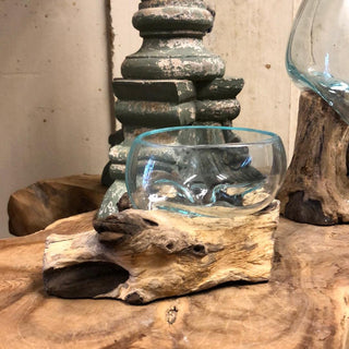 SanDahlia vazen potten & mandjes Vaas op hout klein