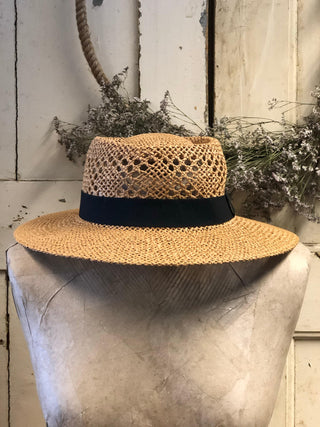 SanDahlia Mützen& So Zomer hoed bruin met bandje